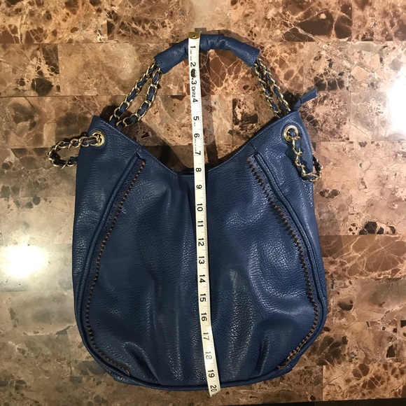 Colorful cobalt blue vegan leather bag - Picture 5 of 7